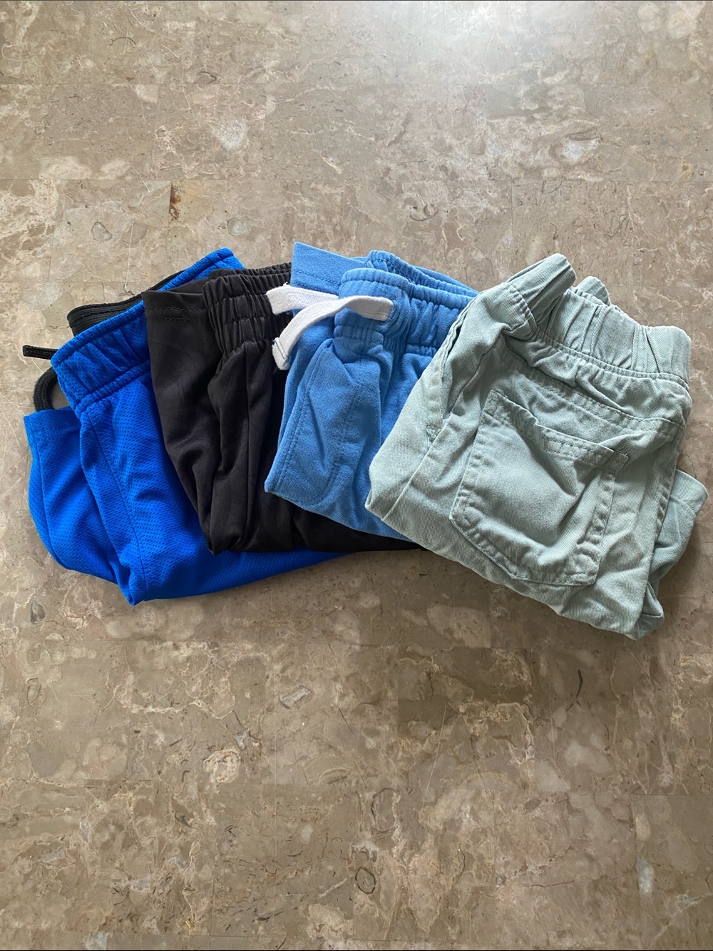 Kids 4-Pack Shorts Bundle - Blue, Black, Light Blue, Mint